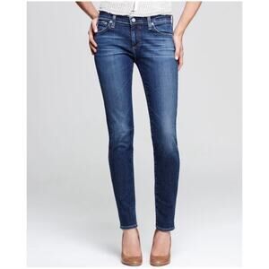 AG Adriano Goldschmeid Women’s Sz 31 Stilt Jeans Cigarette Leg Medium Wash Denim